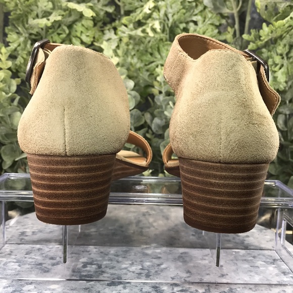 Lucky 🍀 Brand Renzee Tan Suede 1.5” Wedge Sandals Women’s 6.5M ☀️NWOT☀️ - Picture 9 of 11